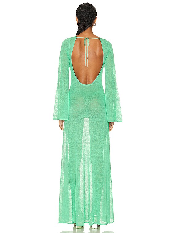 Shani Shemer Amanda Knit Maxi Dress in Grass Green | FWRD Shani Shemer Amanda Knit Maxi Dress in Grass Green | FWRD