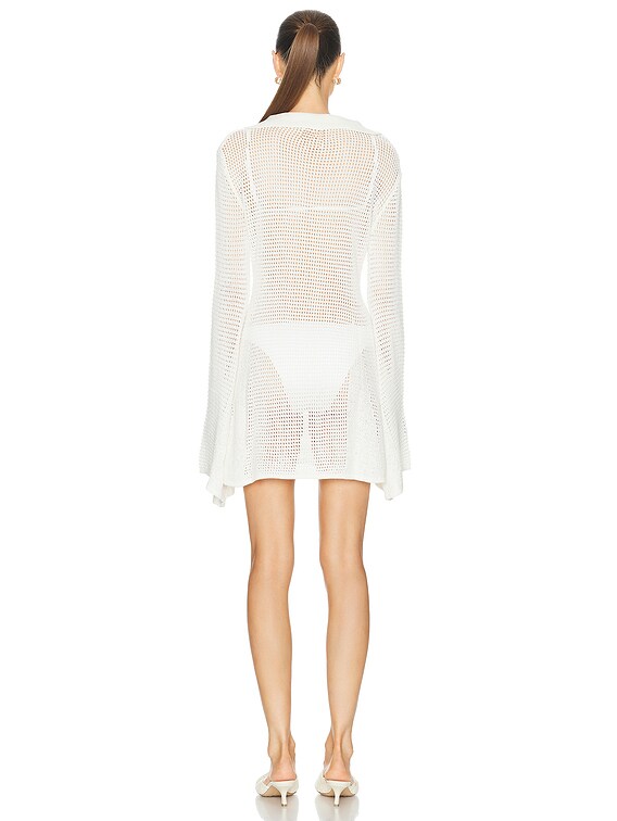 Shani Shemer Skylar Knit Mini Dress in Cream | FWRD