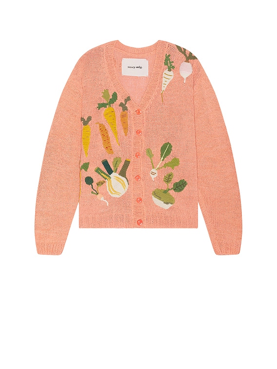 Story mfg. Twinsun Cardigan in Pink Rooting For You | FWRD Story mfg. Twinsun Cardigan in Pink Rooting For You | FWRD