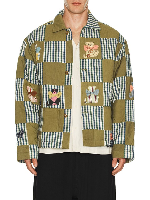 Story mfg. Short On Time Jacket in Tales Patchwork | FWRD Story mfg. Short On Time Jacket in Tales Patchwork | FWRD