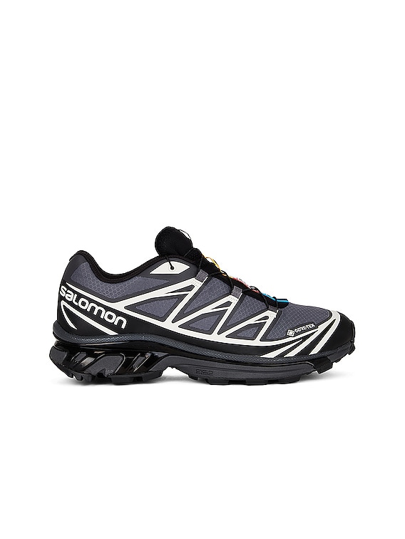 Salomon XT-6 GTX Sneaker in Black, Ebony, & Lunar Rock | FWRD