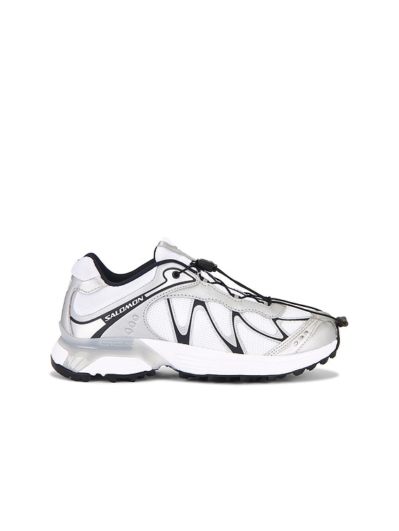 Salomon XT-Whisper Sneaker in White, Silver, & Dark Navy | FWRD