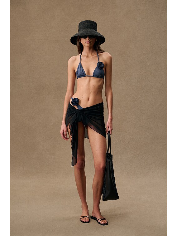 Rosette Triangle Bikini Top