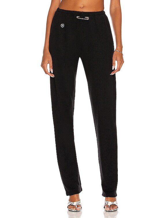 SAMI MIRO VINTAGE Safety Pin Sweatpants in Black | FWRD