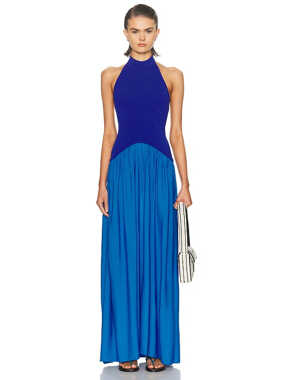 solid and striped soglio halter dress The Halter Soglio Dress