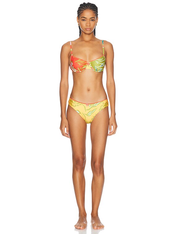 Solid & Striped The Daphne Bikini Top in Hibiscus Print | FWRD