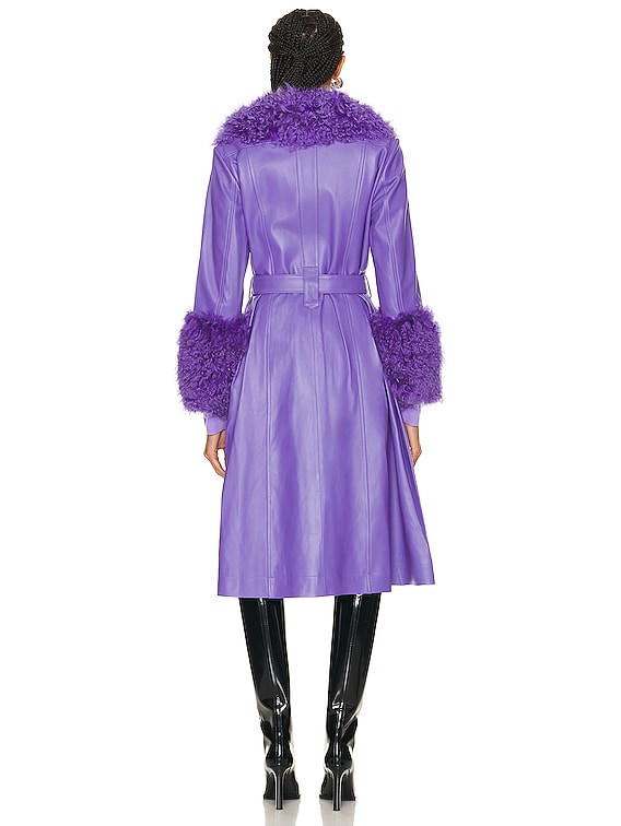 Saks Potts Foxy Shearling Coat in Purple | FWRD