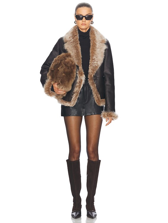 Saks Potts Moss Jacket in Brown & Light Brown | FWRD