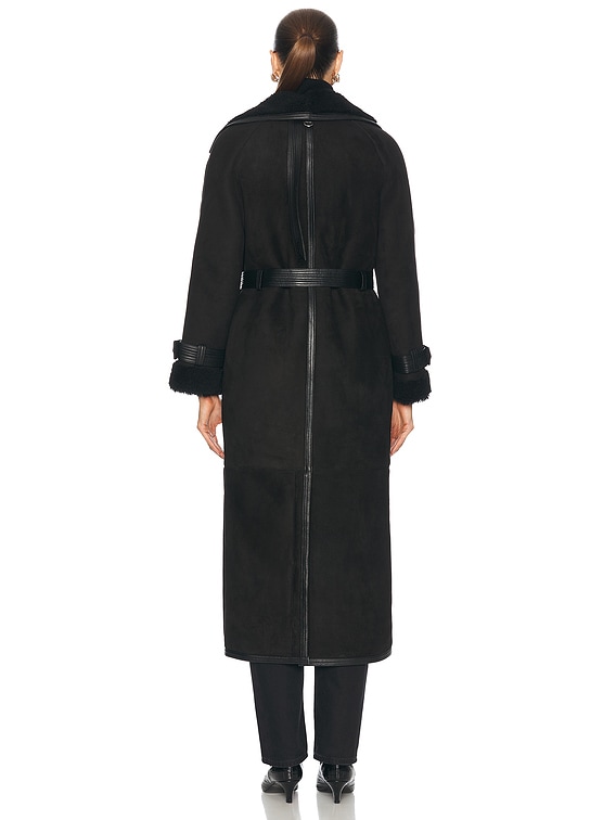 Saks Potts Alexa Trench Coat in Black | FWRD