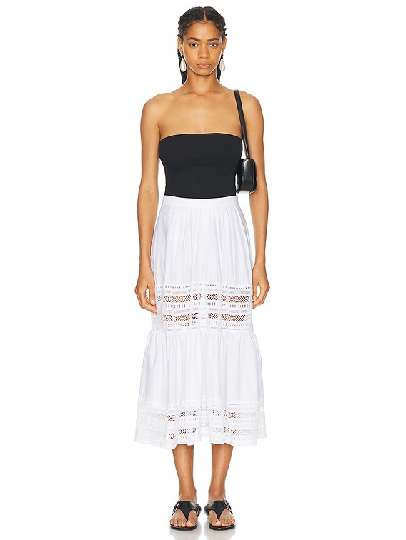 Saks Potts Margot Skirt in White | FWRD