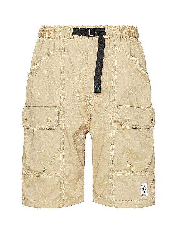 South2 West8 Belted Harbor Short Cmo Twill in A-Beige | FWRD