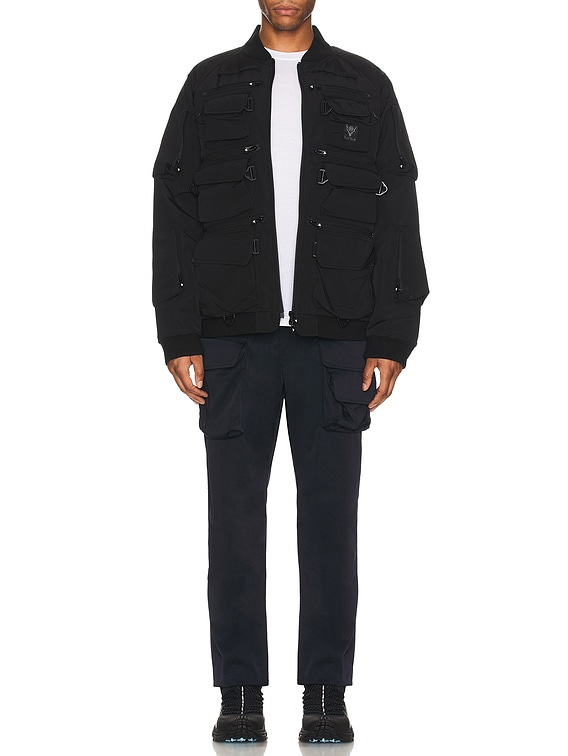 South2 West8 Multi-pocket Zipped Down Jacket in Black | FWRD