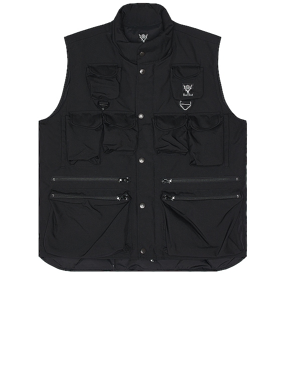 Multi-Pocket Zipped Down Vest