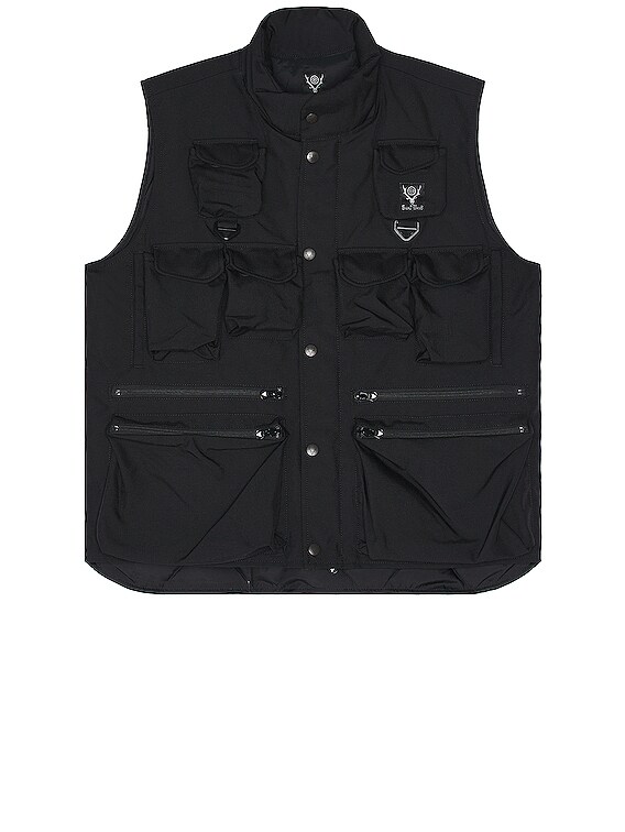 Multi-Pocket Zipped Down Vest