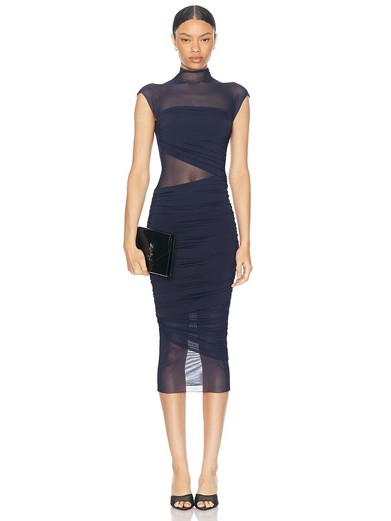SEROYA Tabitha Midi Dress in Sapphire | FWRD