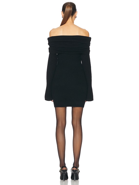 SEROYA Selene Mini Dress in Black | FWRD