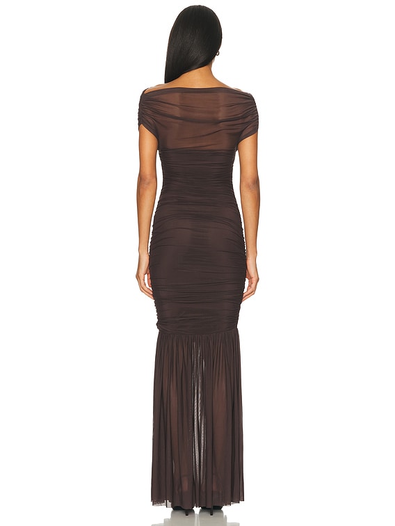 SEROYA Noel Gown in Ash Brown