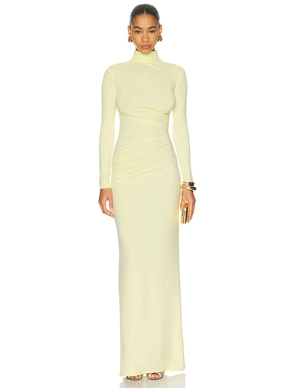 SEROYA Oona Dress in Pastel Yellow | FWRD SEROYA Oona Dress in Pastel Yellow | FWRD