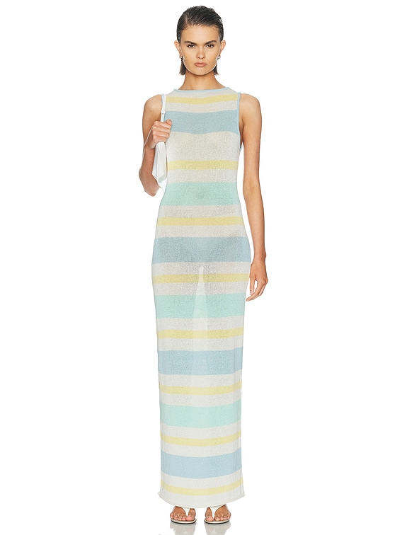 SEROYA Jasmine Knit Dress in Pastel Stripe | FWRD