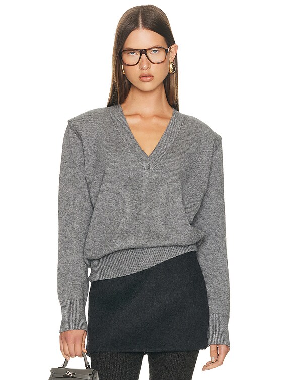 SEROYA Sylvie Sweater in Medium Grey | FWRD