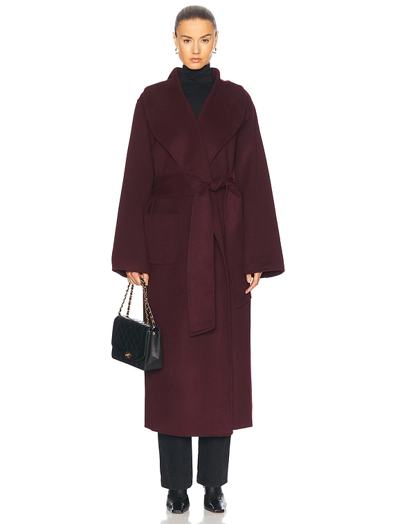 SEROYA Mavis Coat in Merlot | FWRD