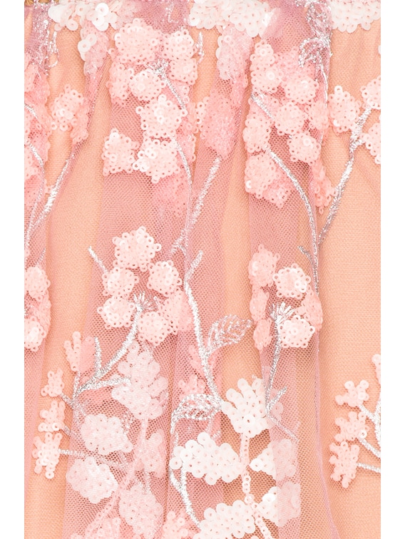 self portrait floral embellished mini dress Self-Portrait Floral-Embellished Tulle Mini Dress In White - 20% Off