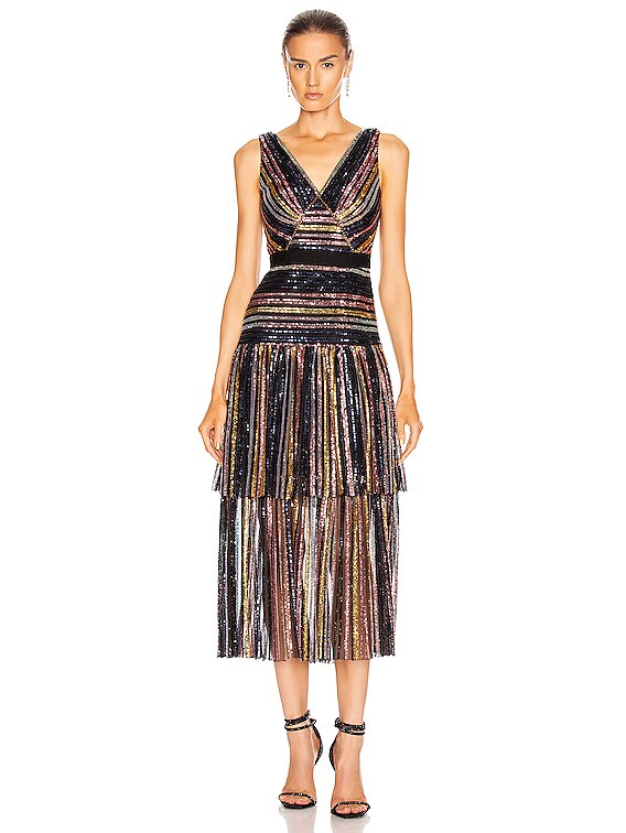 self portrait sequin midi dress