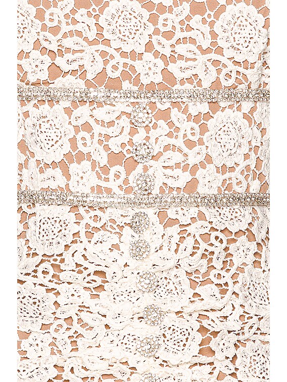 self-portrait Floral Guipure Midi Dress in Ivory | FWRD self-portrait Floral Guipure Midi Dress in Ivory | FWRD