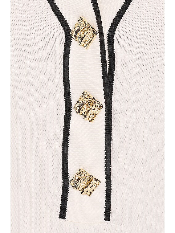 Mary Contrast Stitch Sweater, Ivory - New Arrivals - The Blue Door Boutique