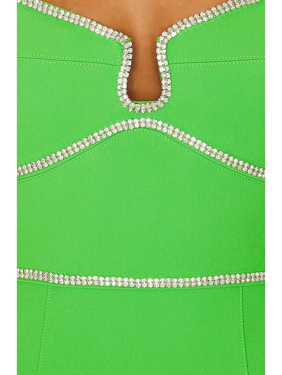 self-portrait Diamante Mini Dress in Green | FWRD self-portrait Diamante Mini Dress in Green | FWRD