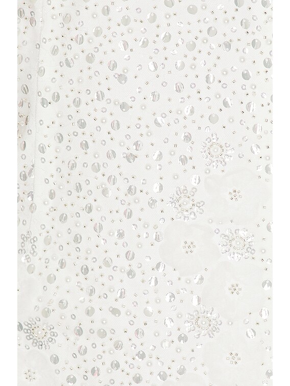 self-portrait Beaded Sequin V-neck Mini Dress in White | FWRD self-portrait Beaded Sequin V-neck Mini Dress in White | FWRD