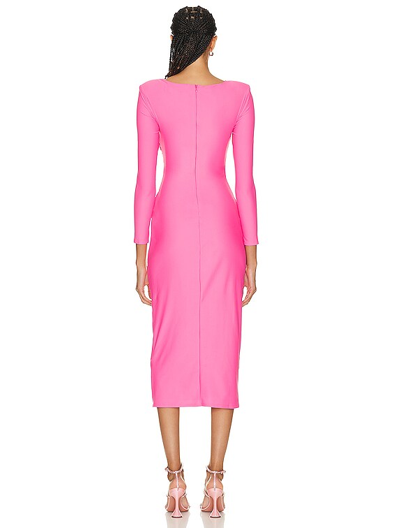 self-portrait Jersey Midi Dress in Pink | FWRD
