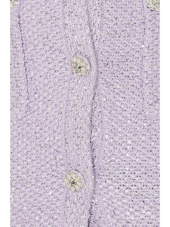 Lilac Sequin Knit Mini Dress – self-portrait-US