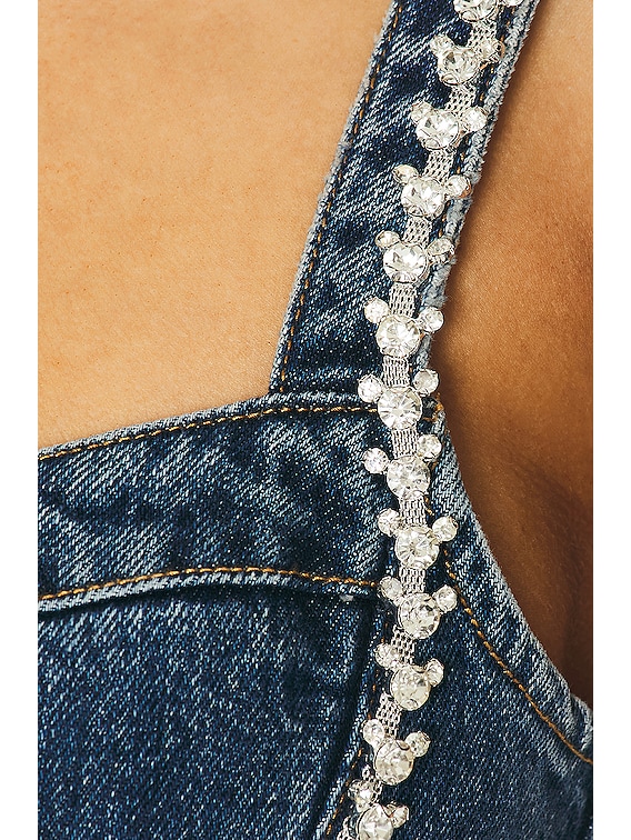 white christmas dresses Vegas Mini Dress ~ Embellished Rhinestone Denim – Show Me Your Mumu main image 1