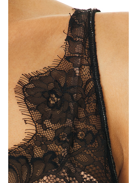 Lace Satin Maxi Dress