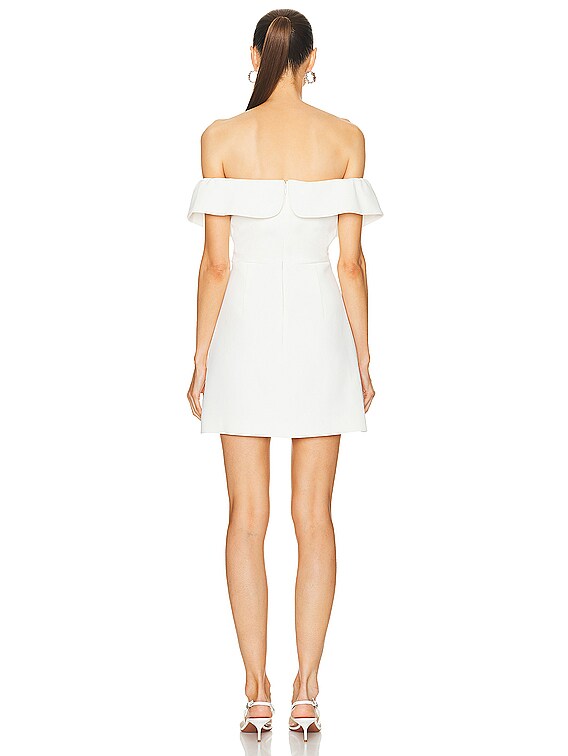 self portrait white bow dress 美品 self-portrait Crepe Bow Mini Dress in White | FWRD