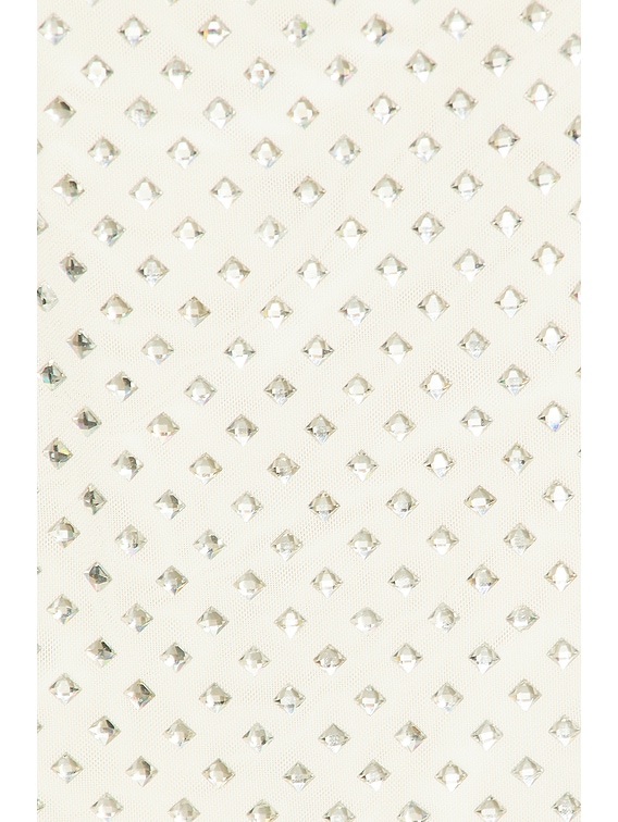 self-portrait Mesh Rhinestone Maxi Dress in Cream | FWRD