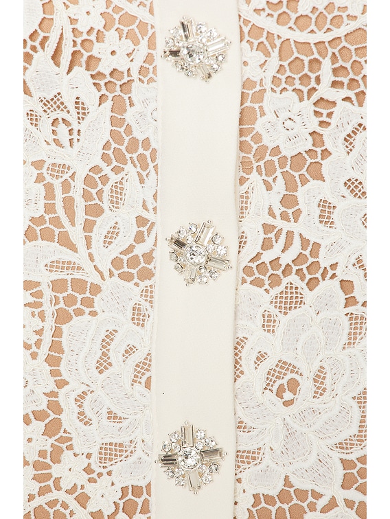 Lace Peplum Midi Dress