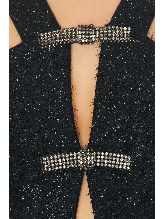 knee length dresses for ladies Self-Portrait Tweed Strap Midi Dress