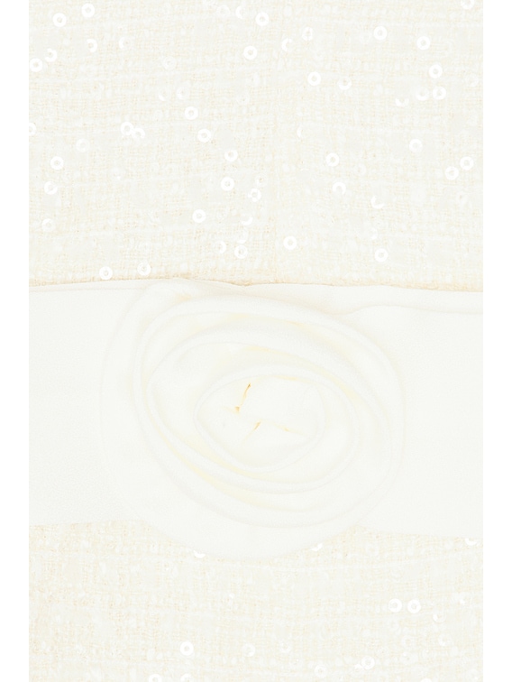 Boucle Bow Detail Mini Dress