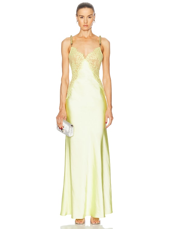 x Christopher Kane Lace Satin Maxi Dress