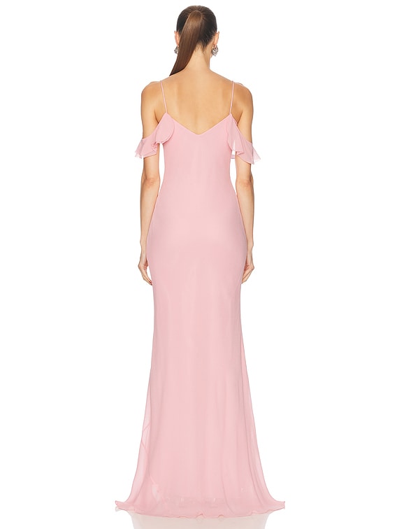 Georgette Flower Maxi Dress