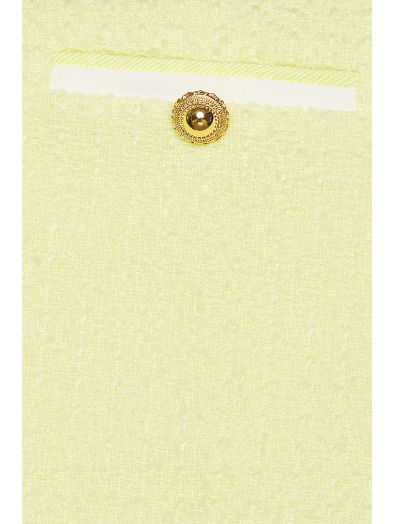 self-portrait Boucle Mini Dress in Yellow | FWRD