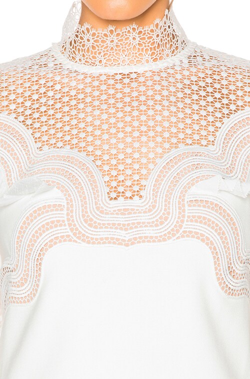 chinese dress ladies White Lace Satin Bow Mini Dress