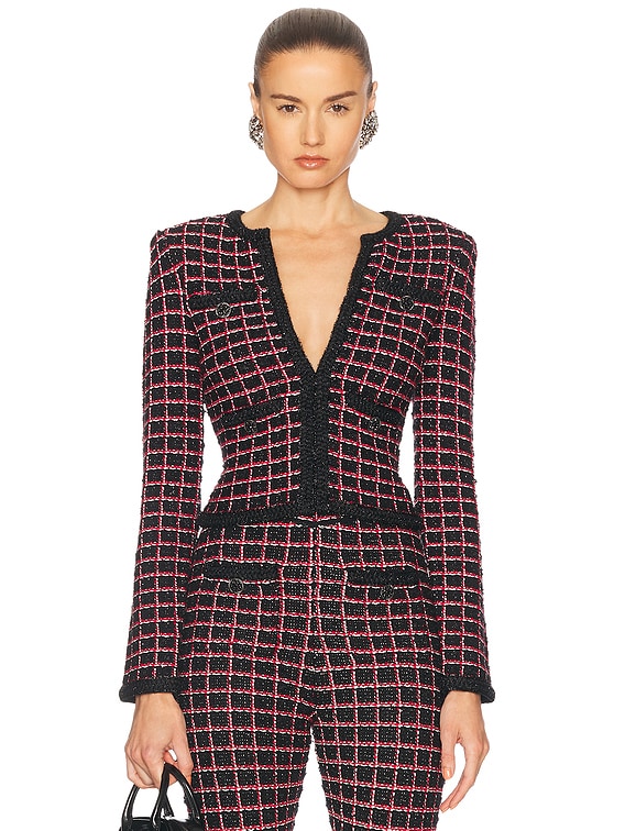 【送料&関税込】self-portrait Check Cardigan Blue Check Cardigan – self-portrait-US