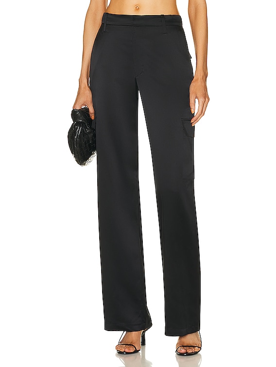 Black Silk Baggy Cargo Pants – SPRWMN