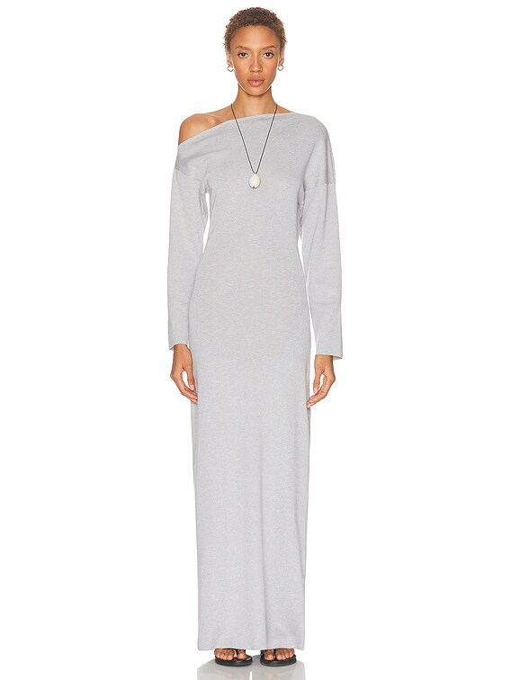 SRG Lesly Off Shoulder Knit Dress in Light Grey - Size XL