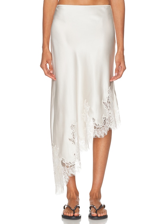 SRG Romy Silk Skirt in Ivory | FWRD