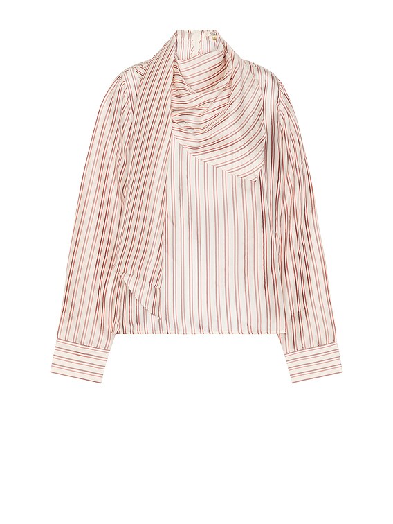 SRG Celeste Silk Top in Red & Maroon Stripe | FWRD
