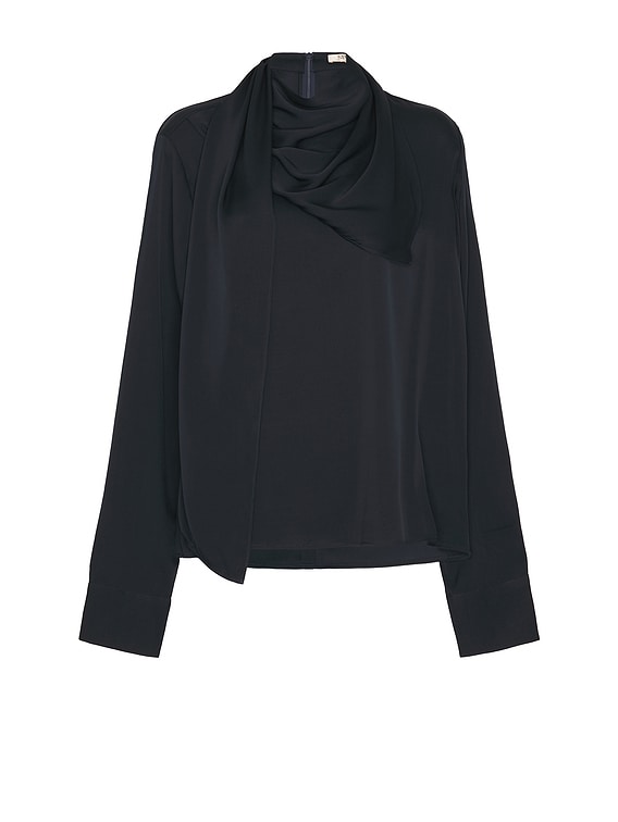 SRG Celeste Silk Top in Navy Blue | FWRD